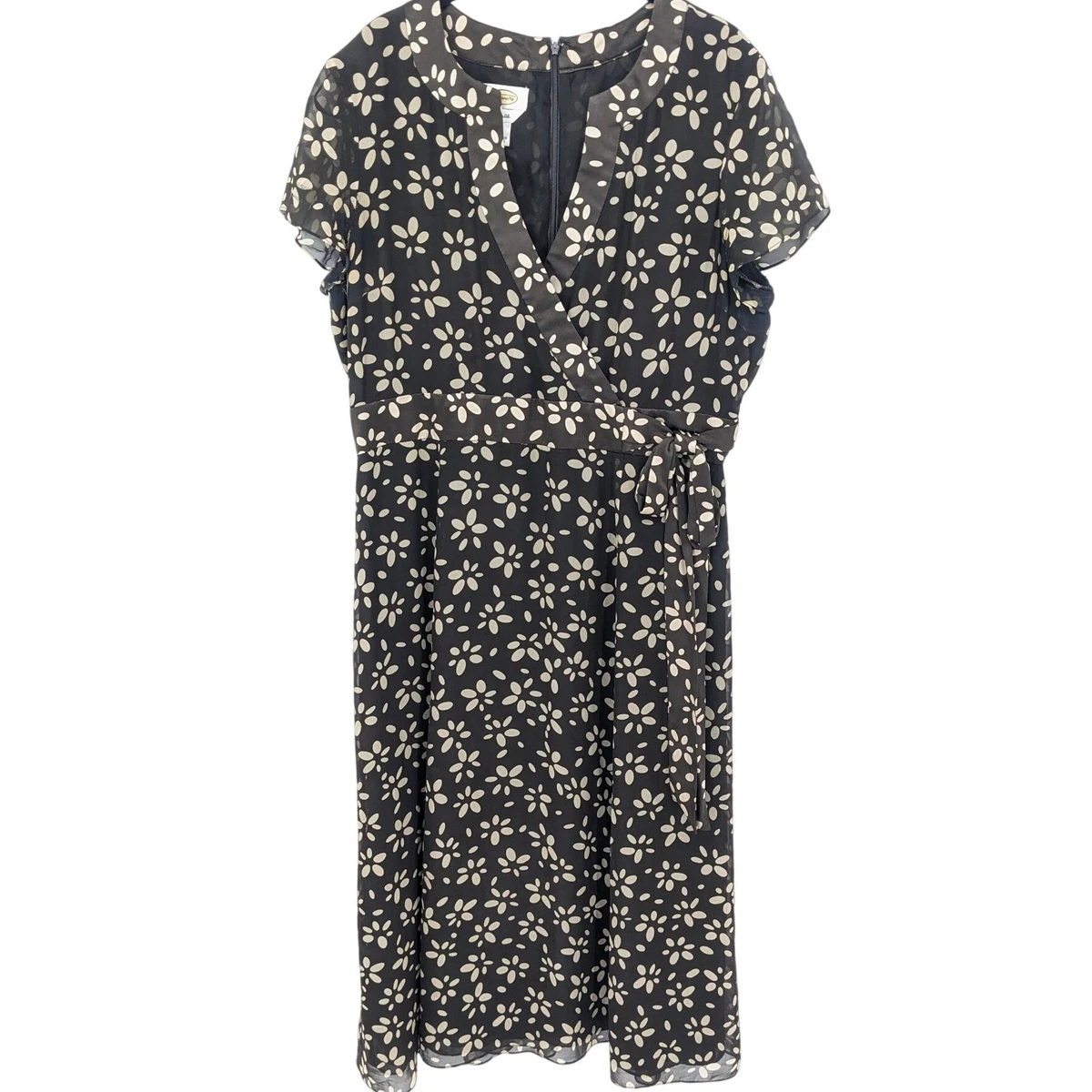 Talbots Plus Size 1X Petite Cotton Blouse Top In Yellow Floral NWOT