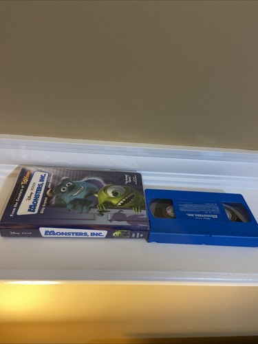 Monsters Inc VHS Blue Tape Clear Clamshell Disney Pixar 2001 - Not Tested - Picture 6 of 6