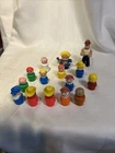 Lot of 14Little People Vintage Some wood plastic cowboy mom boy