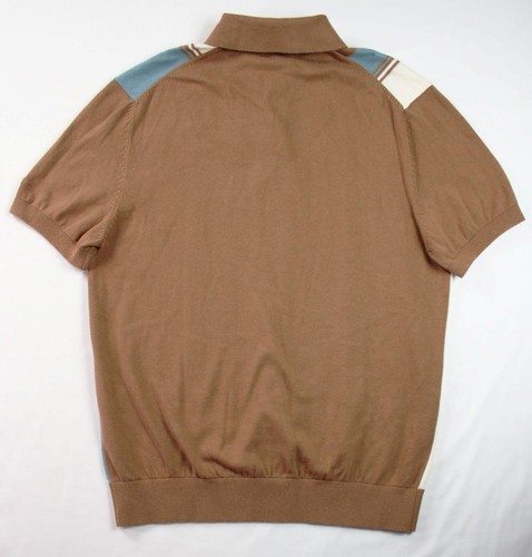 Camisa Polo Tejida Ben Sherman Para Hombres M Manga Corta Ajuste Regular Bloques de Color Tostado $89 - Imagen 2 de 6