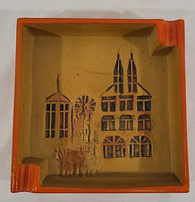 Vintage MCM Raymor Ashtray 1960s Bitossi Italy Campus Art Pottery 6" x 6" Square