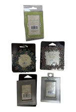 Lot of 5 Mini Picture Frame Enamel Ornate Elegant Crystal Floral Family