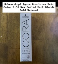 Schwarzkopf Igora Absolutes Color de Cabello 6-50 Nuevo Sellado Rubio Oscuro Dorado Natural