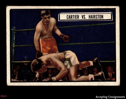 1951 Topps Ringside #80 Cartier vs Hairston NIEDRIGE QUALITÄT (KNITTER)