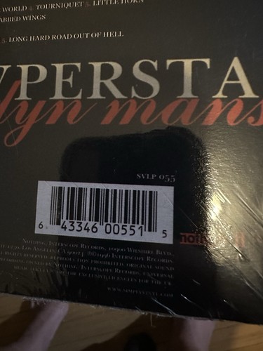 Marilyn Manson Antichrist Superstar Vinyl LP Factory Sealed UK Press BL - Picture 4 of 5