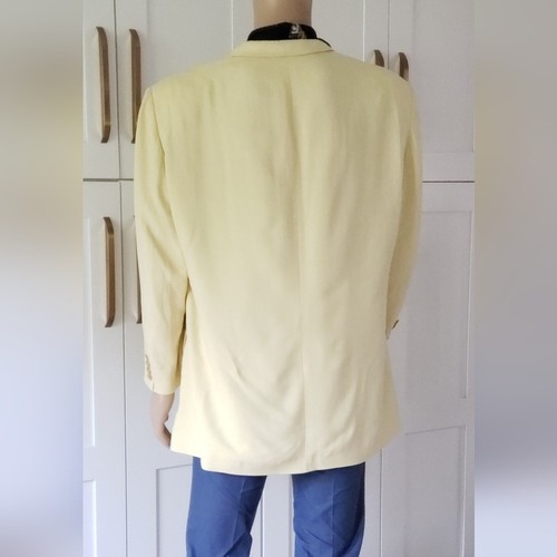 Giacca Island Pacific Nordstrom 100% seta giallo burro blazer 46 resort costiero - Foto 2 di 8