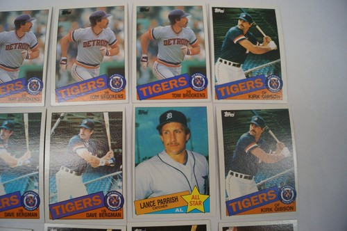 LOT (25) Topps Baseball Cards 1985 Detroit Tigers Evans Brookens Hi Grade C122A - Picture 3 of 7
