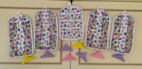 Vintage Barbie Garment Bags, Shoe Bag & Clip-On Hangers - Spring Closet Org!