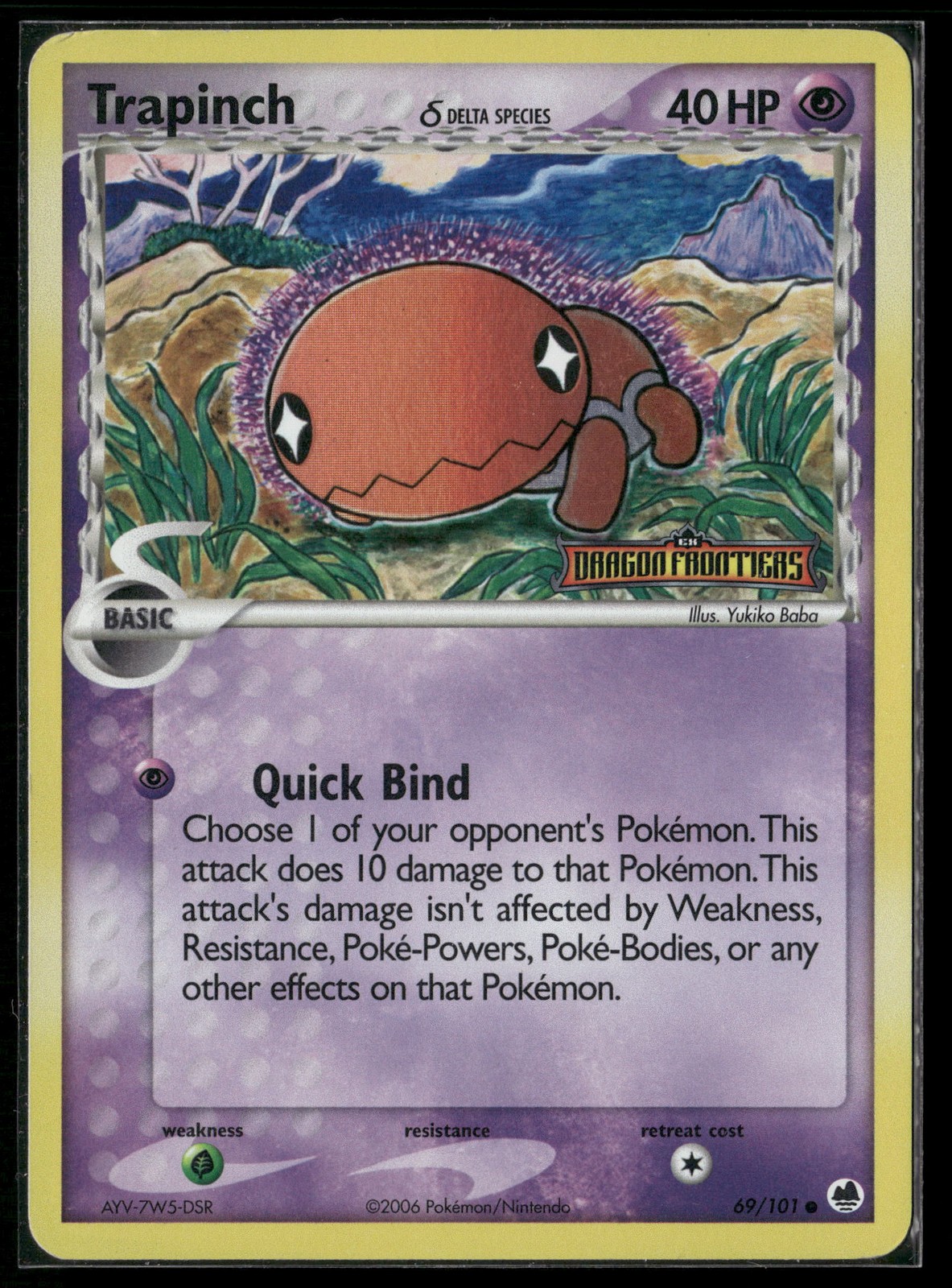 Dragon Frontiers #69/101 Trapinch Reverse Holofoil