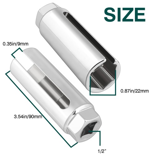 Universal 7/8'' & 22mm Offset Oxygen O2 Sensor Socket Wrench Removal Tool Drive - Picture 3 of 12