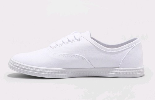 Universal Thread Women's Cotton Lunea White Lace-Up Apparel Sneakers Size 8 NWT - Picture 3 of 15