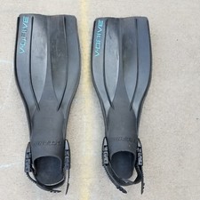 OCEANIC V-Drive Open Heel Black Scuba Diving Fins Flippers Ocean R Italy