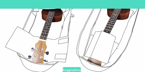 26" Tenor Ukulele Gig Bag Soft Case Rucksack Backpack 2Ways Daypack Multi-colors - Picture 22 of 56