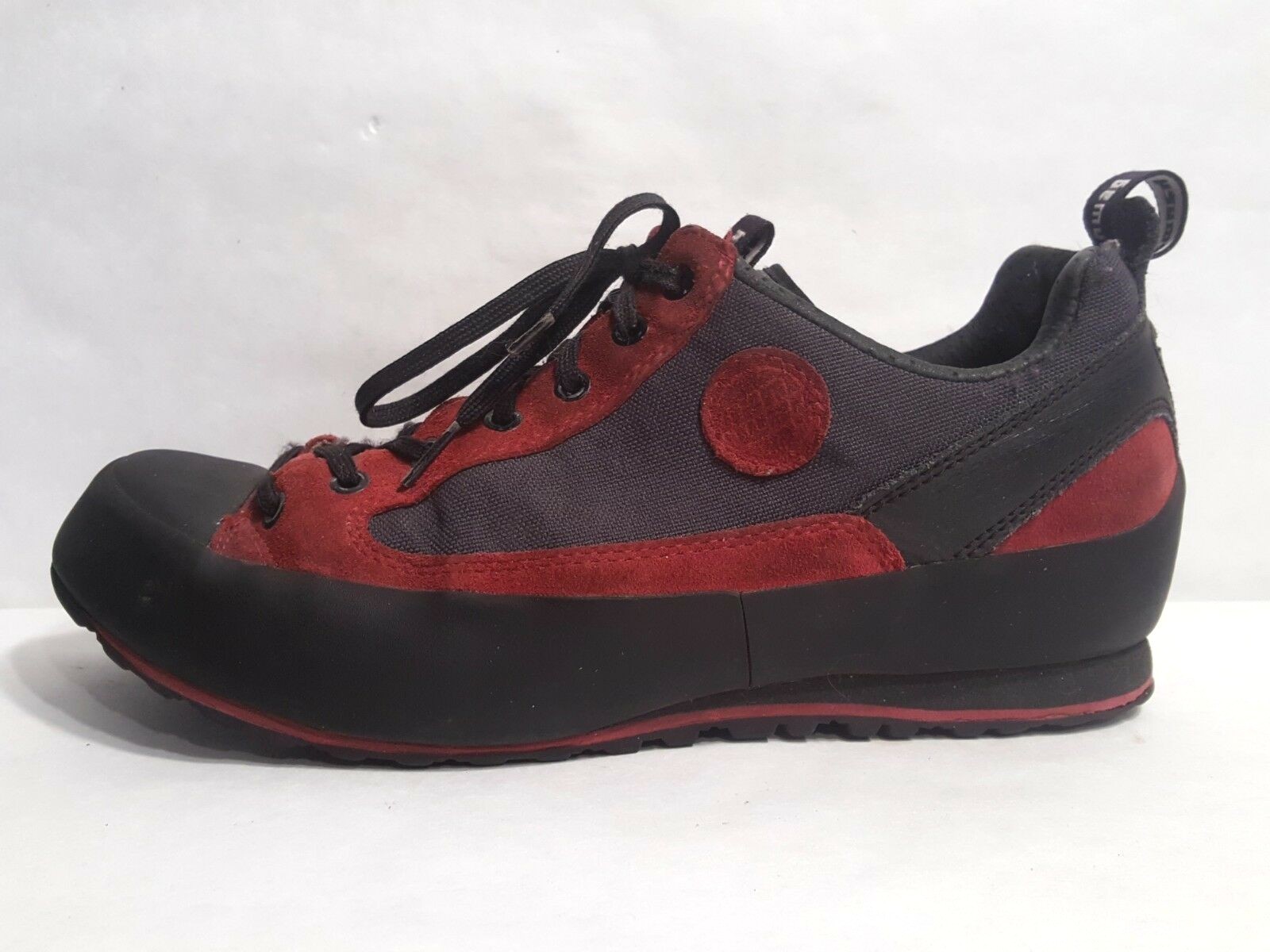 EUC Men's Hanwag Charcoal Charcoal Charcoal Red Suede Canvas Hiking shoes Size US 10 EUR 44 UK 9.5 9334e5 EUC Men's Hanwag Charcoal Charcoal Charcoal Red Suede Canvas Hiking shoes Size US 10 EUR 44 UK 9.5 9334e5