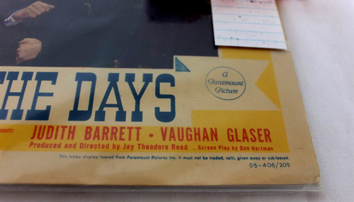 Vintage Lobby Card Movie Poster 11 x 14 Those Were The Days  1949 #209 - Picture 2 of 2