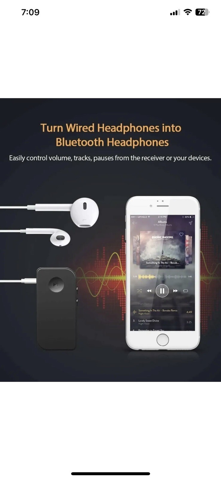 MPOW Wireless Bluetooth 5.0 3.5mm Car Aux Audio Stereo Music Receiver Adapter eBay