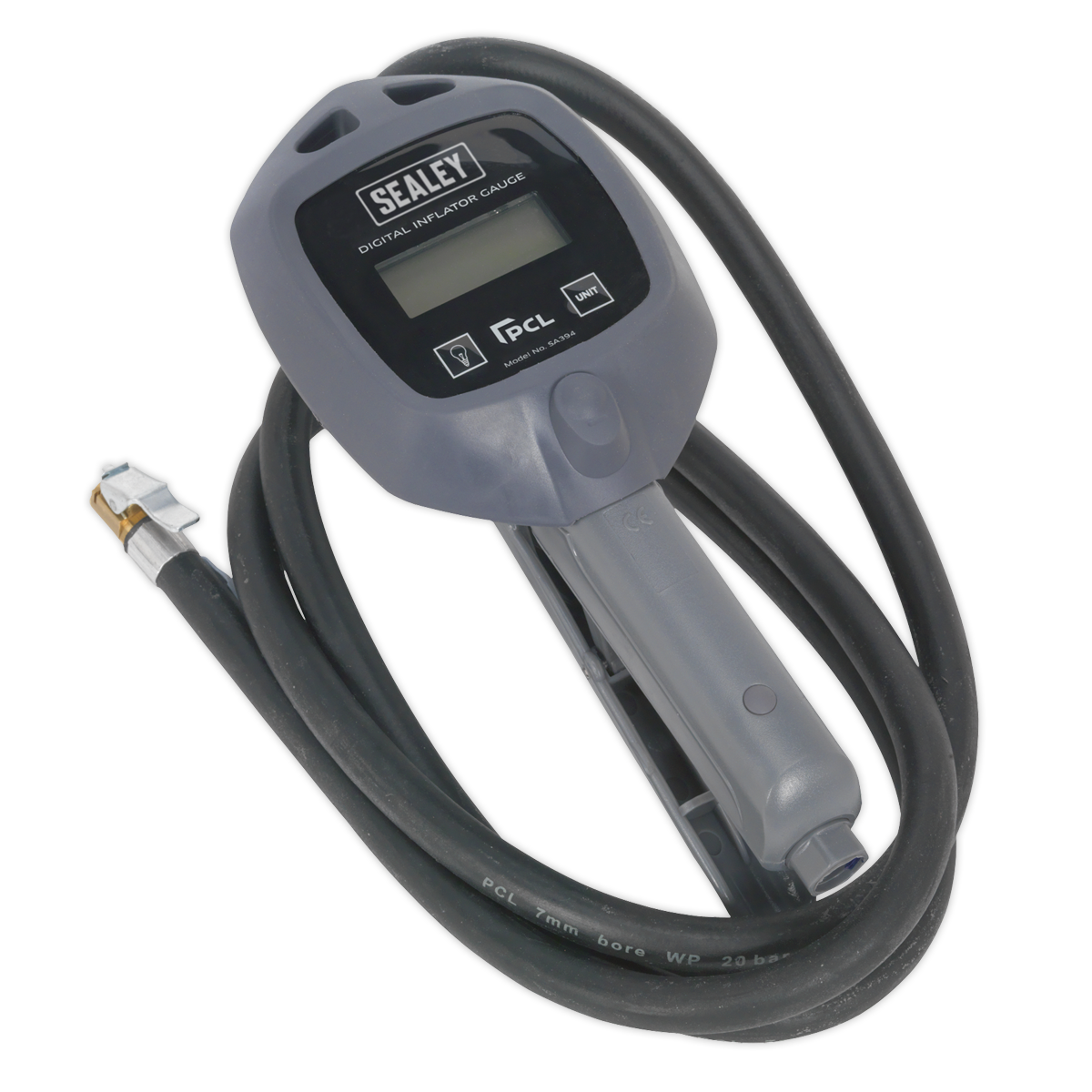 - Digital Tyre Inflator with Clip-On Connector SEALEY SA394 by Sealey - Digital Tyre Inflator with Clip-On Connector SEALEY SA394 by Sealey