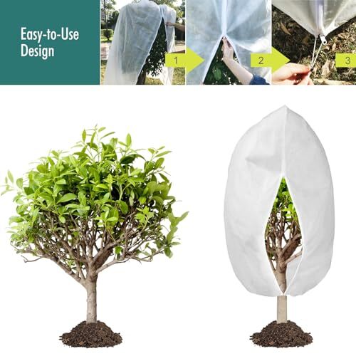 Plant Covers Freeze Protection 75''×90'' 2.1oz/yd² Large Thicken Frost Cloth ... - Picture 4 of 7