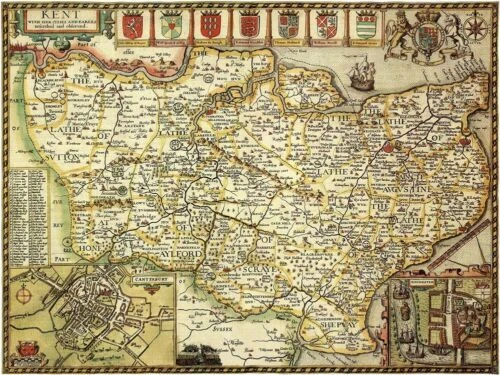 Kent Antique Europe Sheet Maps