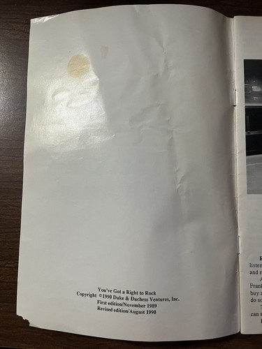 You've Got the Right to Rock, Stop Censors Brochure ~ Rock & Roll Confidential - Picture 2 of 9