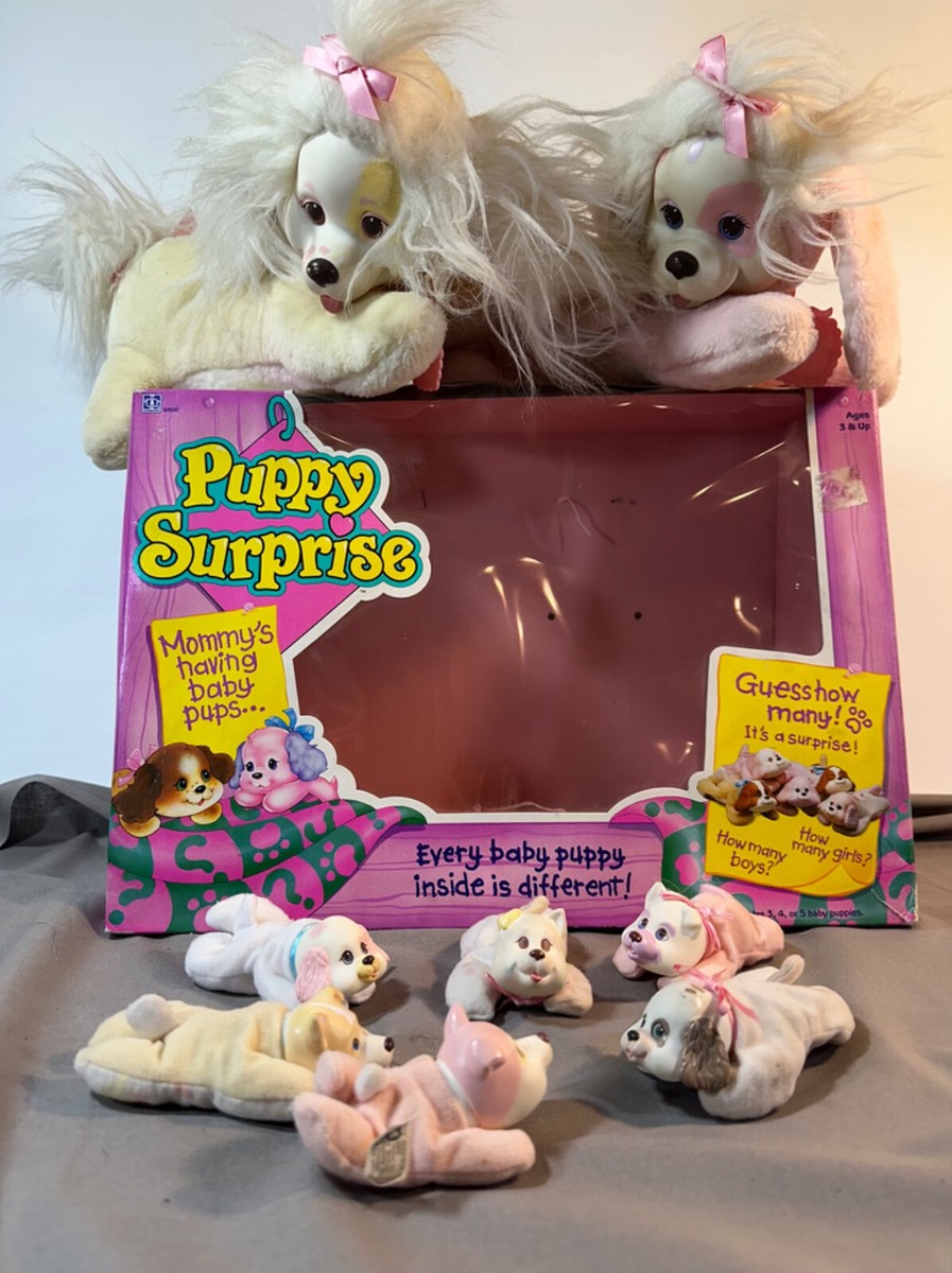 1991 Hasbro PUPPY SUPRISE 2 Mommys 6 Baby Pups Litter Original Box Plush Dogs eBay