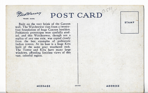 VTG Postcard - The Watchtower, Desert View, Grand Canyon National Park, Arizona - Bild 2 von 2