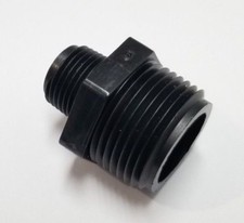 (2) Two 3/4" NPT x 3/8" NPT HDPE Reducer Nipple Fitting