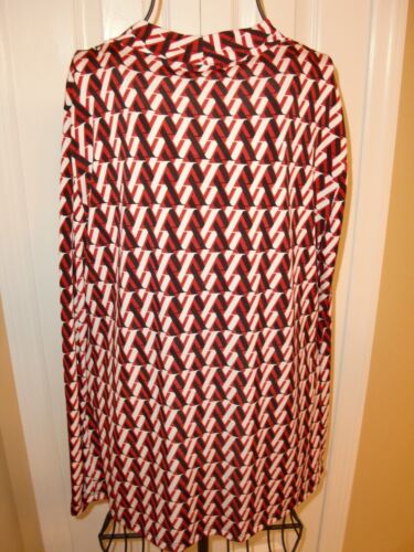 Hecha en EE. UU. "ADRIENNE VITTADINI" Firma Loho Cuello Capucha Mangas Blusa/Top Talla M - Imagen 5 de 7