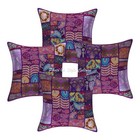 Ethnic Cushion Cover Patchwork Vintage 45 x 45 cm Hippie Sofa Car Pillow Case