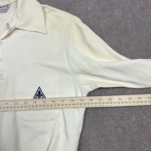 Camisa Gaucha Gabardina Ho Rayón Westward Años 50 De Colección Para Hombres Pequeña Rockabilly EE. UU. - Imagen 9 de 10