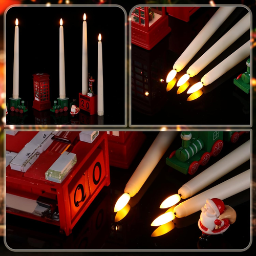 48 Pcs Flameless Taper Candles with 4 Remote, Battery Operated Flickering Flamel - Picture 4 of 12