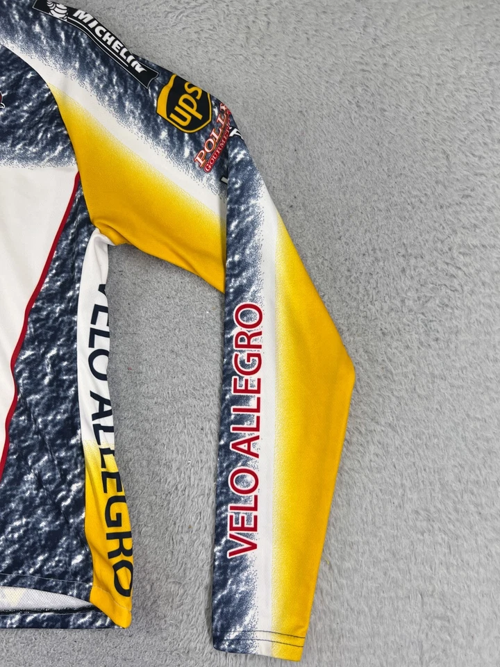 Camiseta deportiva de ciclismo Voler para mujer grande amarilla 1/2 cremallera manga larga Velo Allegro Foto 2 de 4
