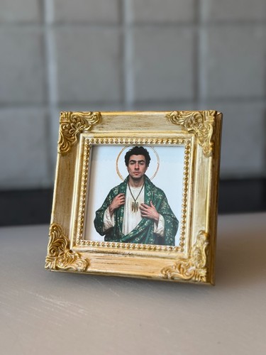 St. Luigi Saint Luigi Mangione Print Hand Painted Antique Style Frame Choose ... - Picture 3 of 6