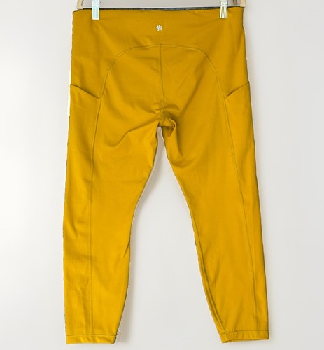 NWT Athleta Ultimate Stash Pocket XL Leggings 7/8 Tight, High Rise Yellow - Picture 2 of 7