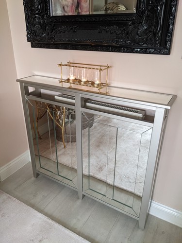 NEXT Compact Silver Mirrored Radiator Cover Immaculate Condition RRP £350 - Picture 2 of 10