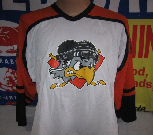 Camiseta deportiva de hockey vintage East Side Falcons para hombre grande tejida al aire años 80 90 CCM RARA - Imagen 2 de 8