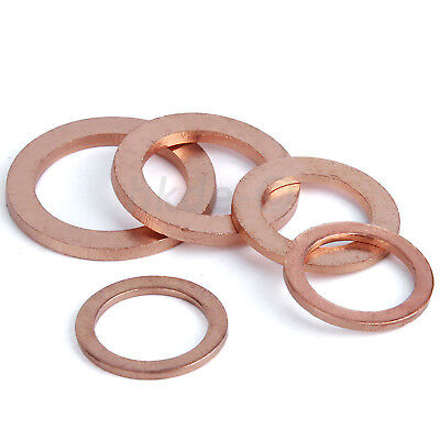 280Pcs 12 Größen Solid Kupfer Crush Unterlegscheiben Dichtung flach Ring mit Box 280Pcs 12 Größen Solid Kupfer Crush Unterlegscheiben Dichtung flach Ring mit Box