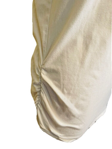 Ambiance Apparel Maternity Top Racer Back White Tank Ruched Cotton Stretch 1X - Picture 2 of 8