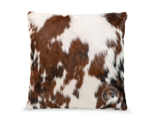 Tricolor Cowhide Pillowcase - Real Leather Cushion Pillow Cover - Picture 9 of 9