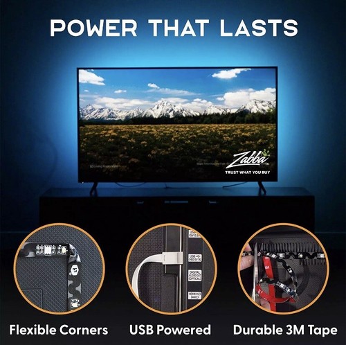 Luminoodle Professional Bias Lighting for HDTV | 6500K True White + 15 Color LED - Picture 7 of 12