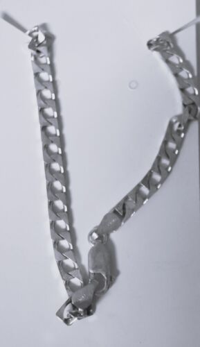 VTG 5MM STERLING SILVER 925 CUBAN LINK CHAIN NECKLACE SIZE 20'' - Picture 2 of 2