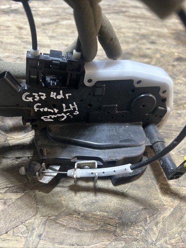 07-13 INFINITI G35 G37 sedan FRONT LEFT DOOR LOCK ACTUATOR LATCH W/ CABLES OEM - Picture 3 of 6