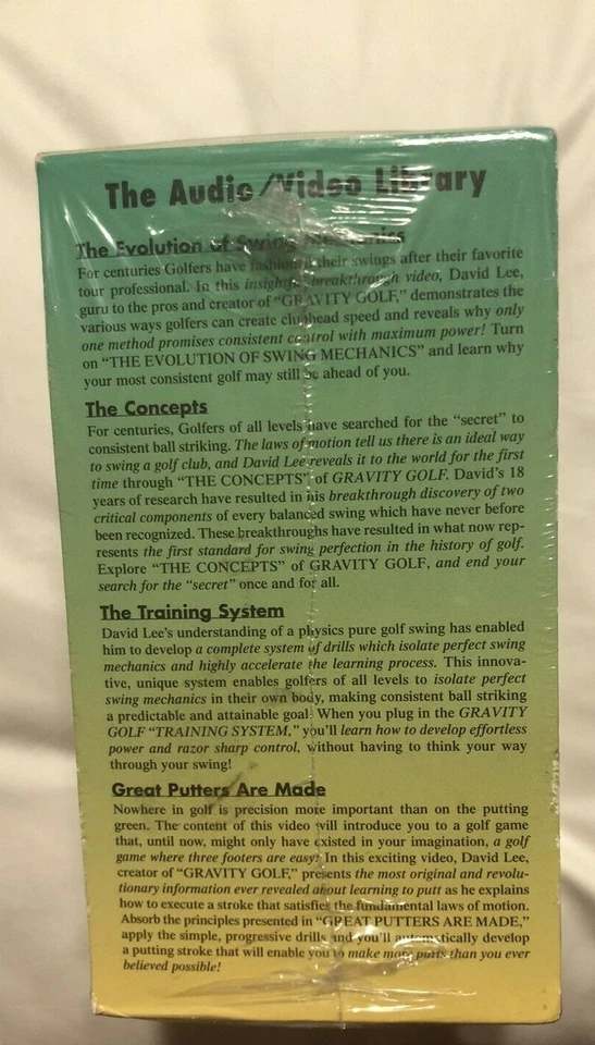 David Lee Gravity Golf The Evolution Revolution of Golf Instruction Library  New - Image 4 of 4