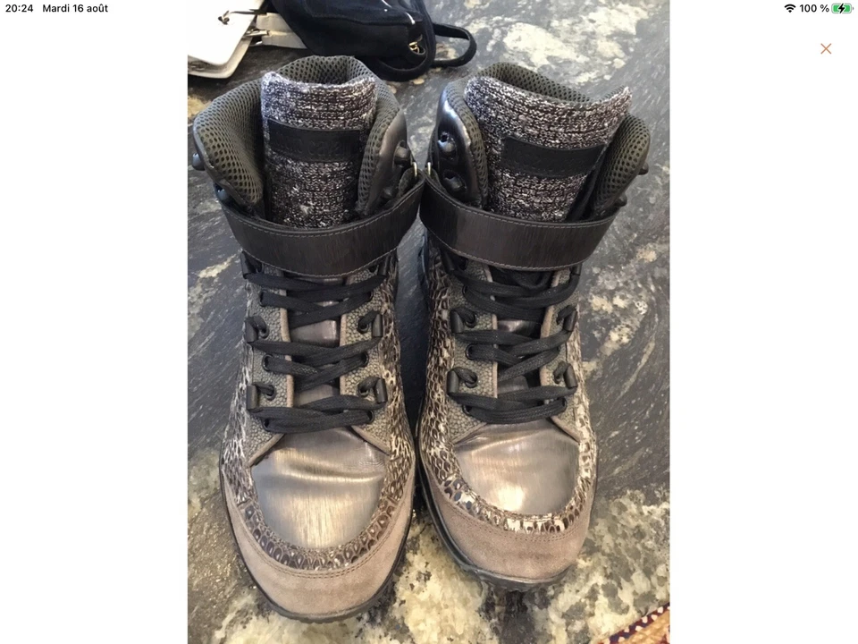 Superbe baskets gris Roberto Cavalli 42 Tbe authentique  - Photo 2/4