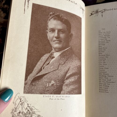 Moccasin Trails, by E.F. Hayward - 1926 - Signed/Inscribed, 1st Ed.,Antique Book - Picture 3 of 9