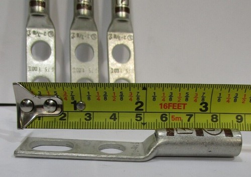 Lot of 5 New 2 AWG 3/8" 2-Hole Compression Lugs PCL-2-2H38U w/ Peep - Picture 2 of 2