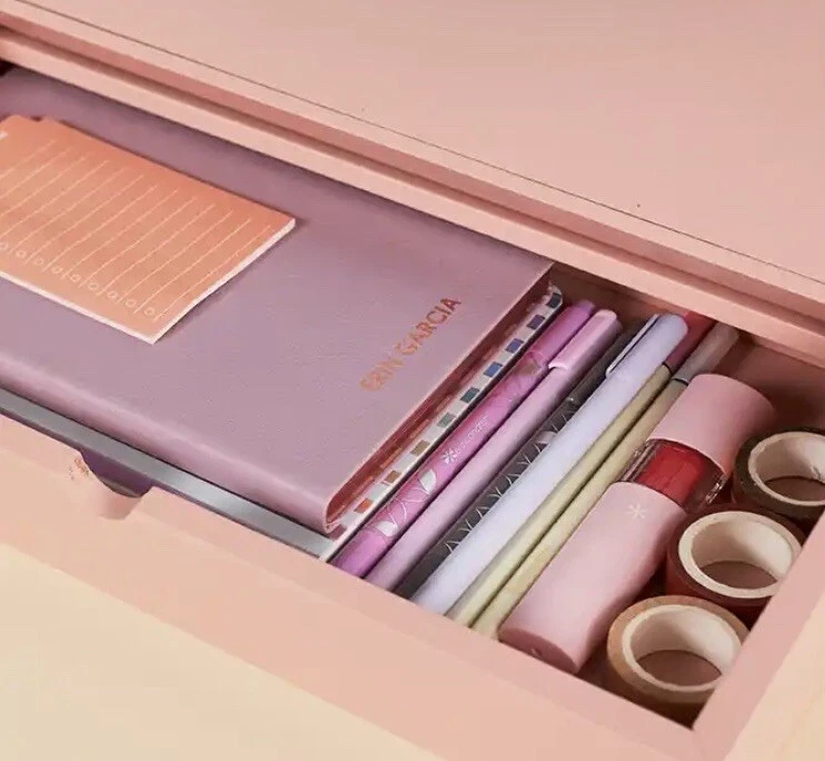 Erin Condren Weekly Schedule Desktop Whiteboard Blush Color w/ Storage NIP NEW - Image 3 of 4