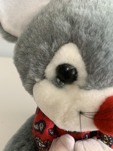 Vintage Gray Mouse Plush Stuffed Toy Play By Play Paisley Clothes - Picture 6 of 8