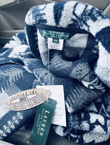 NWT Ralph Lauren W Sherpa Fleece Coat Aztec Navajo Collar Size Petite Plus (18) - Picture 11 of 14
