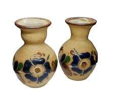 Miniature Original Sandstone Vases signed Mexican Tonalá (754E)